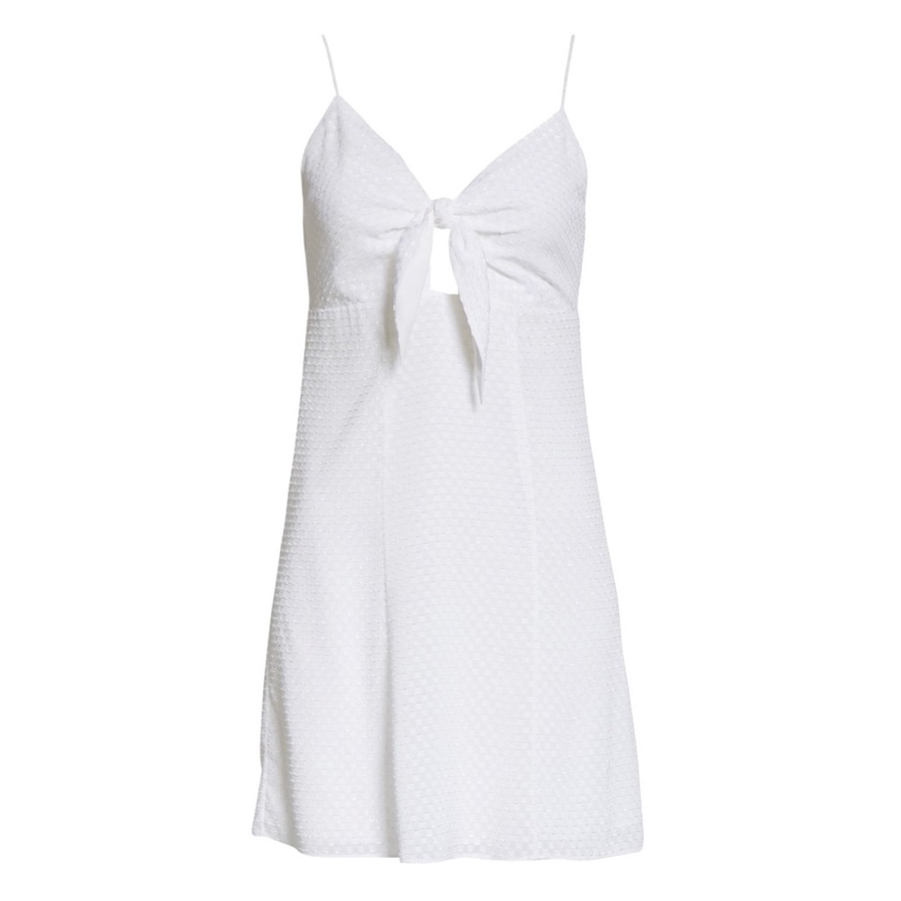 ALICE + OLIVIA Roe Tie Front Flare Dress